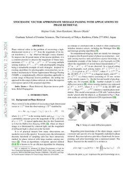 Stochastic Vector Approximate Message Passing with applications to phase
  retrieval