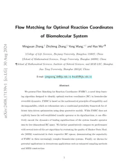 Flow Matching for Optimal Reaction Coordinates of Biomolecular System
