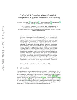 GMM-IKRS: Gaussian Mixture Models for Interpretable Keypoint Refinement
  and Scoring