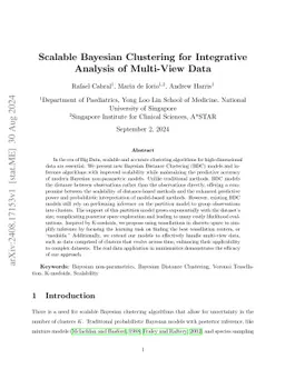 Scalable Bayesian Clustering for Integrative Analysis of Multi-View Data