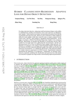 Hybrid Classification-Regression Adaptive Loss for Dense Object
  Detection