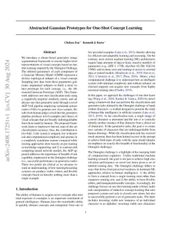 Abstracted Gaussian Prototypes for One-Shot Concept Learning