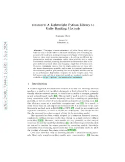 rerankers: A Lightweight Python Library to Unify Ranking Methods