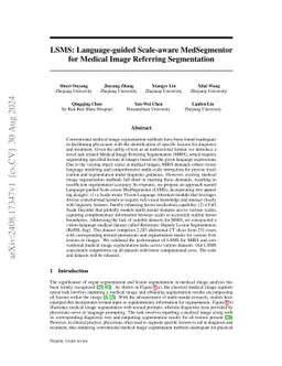 Language-guided Scale-aware MedSegmentor for Lesion Segmentation in Medical Imaging