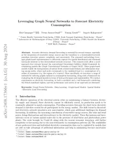 Leveraging Graph Neural Networks to Forecast Electricity Consumption