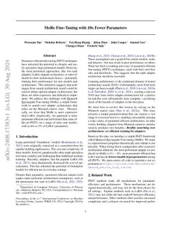 MoRe Fine-Tuning with 10x Fewer Parameters