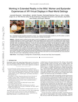 Working in Extended Reality in the Wild: Worker and Bystander
  Experiences of XR Virtual Displays in Real-World Settings