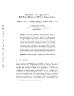 Dynamic Label Injection for Imbalanced Industrial Defect Segmentation