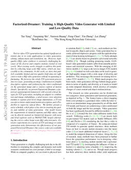 Factorized-Dreamer: Training A High-Quality Video Generator with Limited
  and Low-Quality Data