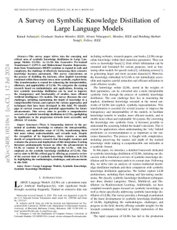 A Survey on Symbolic Knowledge Distillation of Large Language Models