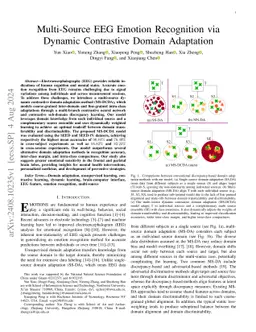 Multi-Source EEG Emotion Recognition via Dynamic Contrastive Domain
  Adaptation