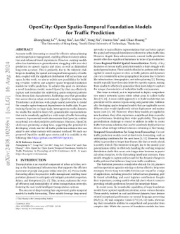 OpenCity: Open Spatio-Temporal Foundation Models for Traffic Prediction