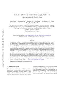 BatGPT-Chem: A Foundation Large Model For Retrosynthesis Prediction
