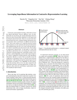 Leveraging Superfluous Information in Contrastive Representation
  Learning