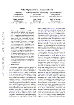 Value Alignment from Unstructured Text