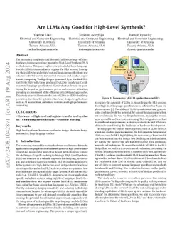 Are LLMs Any Good for High-Level Synthesis?