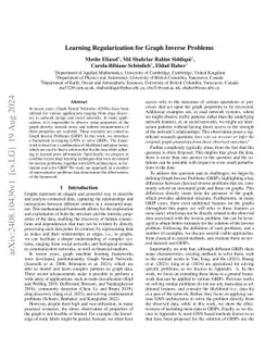 Learning Regularization for Graph Inverse Problems