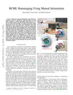 RUMI: Rummaging Using Mutual Information