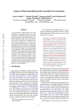 Analysis of Plan-based Retrieval for Grounded Text Generation