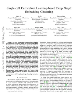 Single-cell Curriculum Learning-based Deep Graph Embedding Clustering