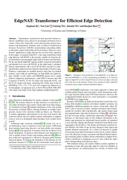 EdgeNAT: Transformer for Efficient Edge Detection