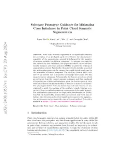 Subspace Prototype Guidance for Mitigating Class Imbalance in Point
  Cloud Semantic Segmentation