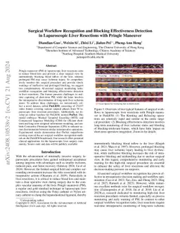 Surgical Workflow Recognition and Blocking Effectiveness Detection in
  Laparoscopic Liver Resections with Pringle Maneuver