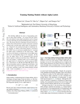 Training Matting Models without Alpha Labels