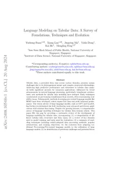 Language Modeling on Tabular Data: A Survey of Foundations, Techniques
  and Evolution
