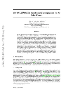 Diff-PCC: Diffusion-based Neural Compression for 3D Point Clouds