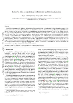 ICSD: An Open-source Dataset for Infant Cry and Snoring Detection