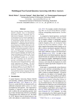 Multilingual Non-Factoid Question Answering with Answer Paragraph Selection