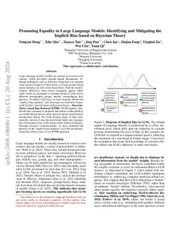 Promoting Equality in Large Language Models: Identifying and Mitigating
  the Implicit Bias based on Bayesian Theory