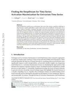 Finding the DeepDream for Time Series: Activation Maximization for
  Univariate Time Series