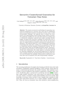 Interactive Counterfactual Generation for Univariate Time Series