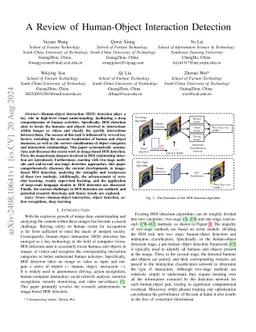 A Review of Human-Object Interaction Detection