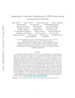 deepmriprep: Voxel-based Morphometry (VBM) Preprocessing via Deep Neural
  Networks