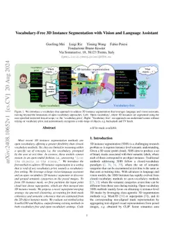 Vocabulary-Free 3D Instance Segmentation with Vision and Language Assistant