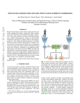 End-to-end learned Lossy Dynamic Point Cloud Attribute Compression