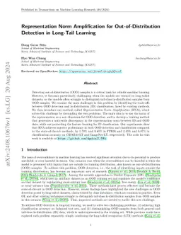 Representation Norm Amplification for Out-of-Distribution Detection in
  Long-Tail Learning