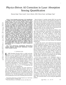 Physics-Driven AI Correction in Laser Absorption Sensing Quantification
