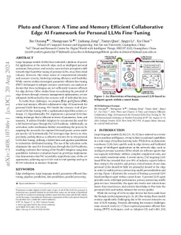 Pluto and Charon: A Time and Memory Efficient Collaborative Edge AI
  Framework for Personal LLMs Fine-Tuning