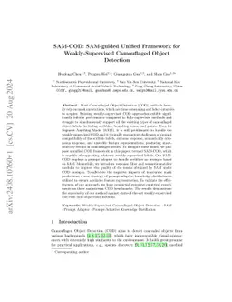 SAM-COD: SAM-guided Unified Framework for Weakly-Supervised Camouflaged
  Object Detection