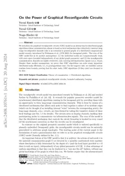 On the Power of Graphical Reconfigurable Circuits