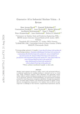 Generative AI in Industrial Machine Vision -- A Review