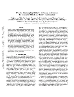 DisMix: Disentangling Mixtures of Musical Instruments for Source-level
  Pitch and Timbre Manipulation