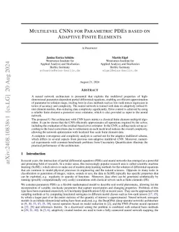 Multilevel CNNs for Parametric PDEs based on Adaptive Finite Elements