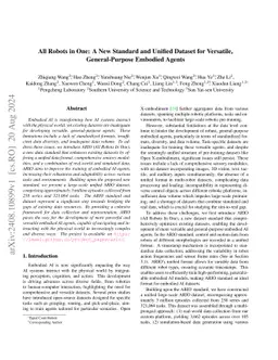 All Robots in One: A New Standard and Unified Dataset for Versatile,
  General-Purpose Embodied Agents