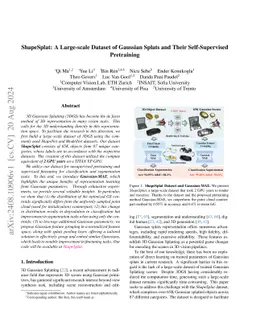 ShapeSplat: A Large-scale Dataset of Gaussian Splats and Their Self-Supervised Pretraining