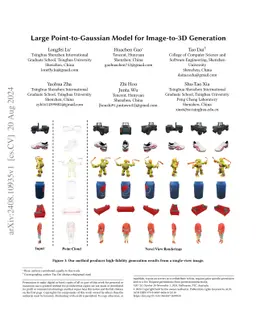 Large Point-to-Gaussian Model for Image-to-3D Generation